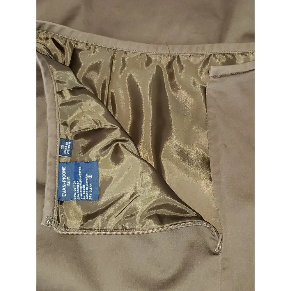 EVAN PICONE Women's Brown Straight Skirt Sz 10 - Picture 5 of 6